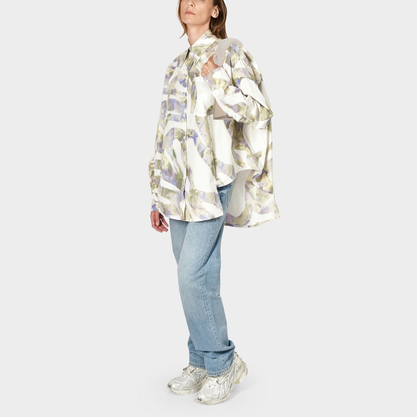 ショルダーバッグ・ポシェット Mini Prism Bag in Ivory Leather/Faux Fur Mini Prism Bag in Ivory Leather/Faux Fur
