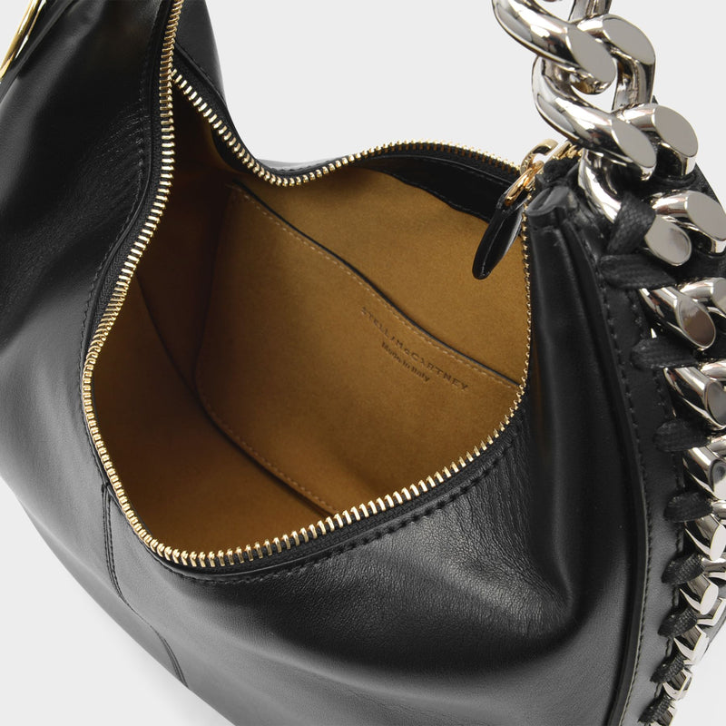 Frame Small Hobo Bag - Stella Mccartney - Black - Leather Vegan