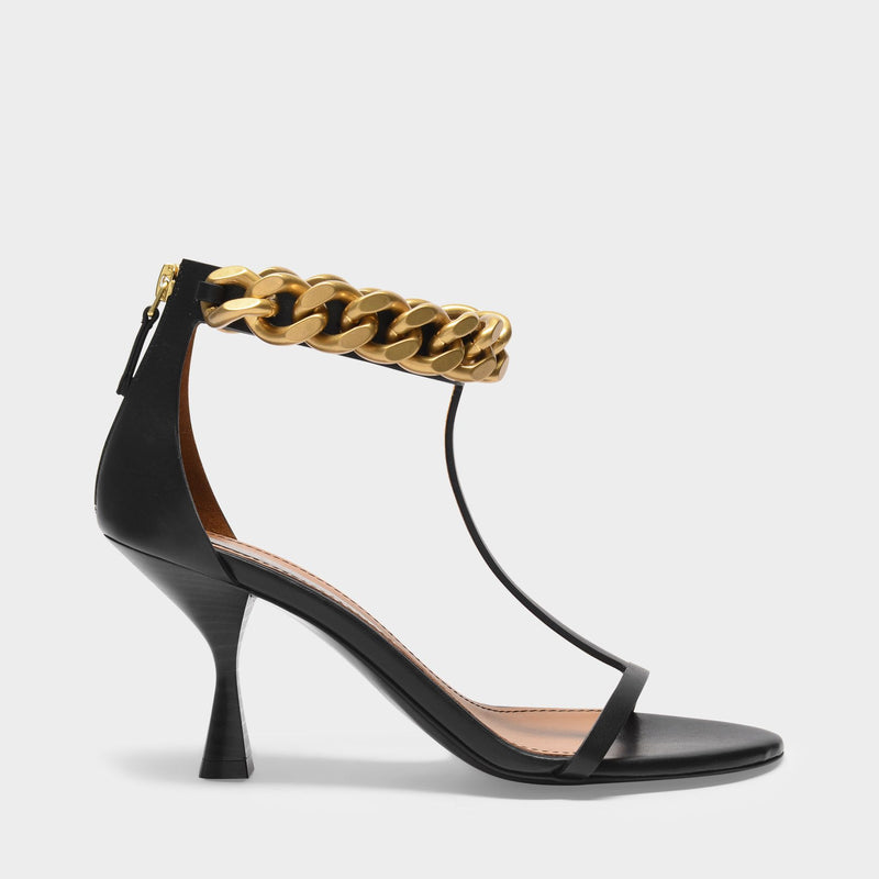 Falabela 45 Sandals in Black Synthetic Leather