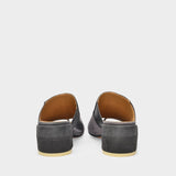 Sandals in Multi Dark Grey Leather