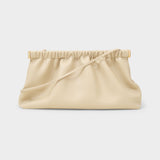 The Bar Clutch Bag in Beige Vegan Leather