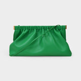 The Bar Clutch Bag in Green Vegan Leather