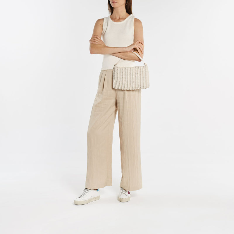 The Square Bag in Whte Vegan Leather