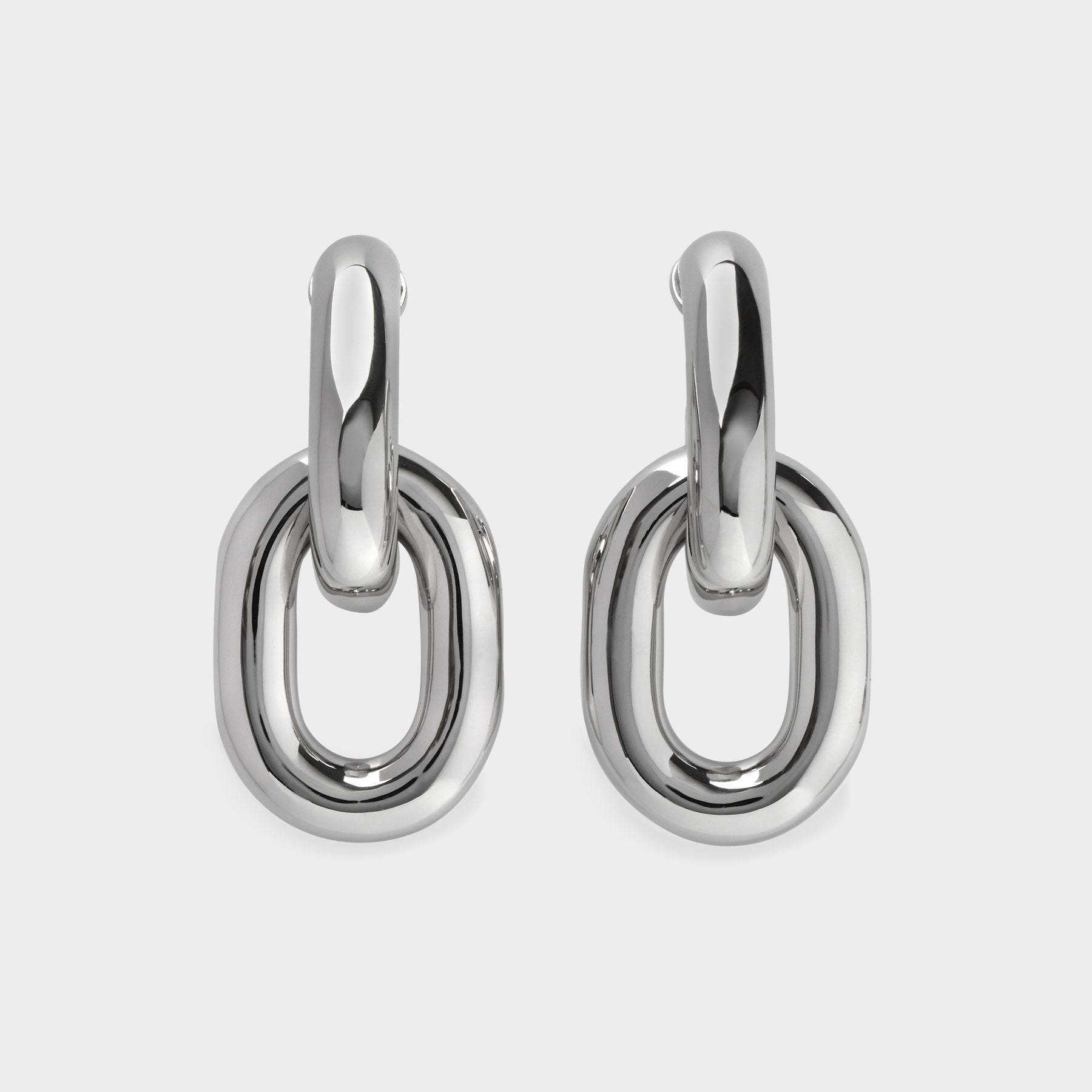Xl Link Hoops Earring Paco Rabanne Silver Brass