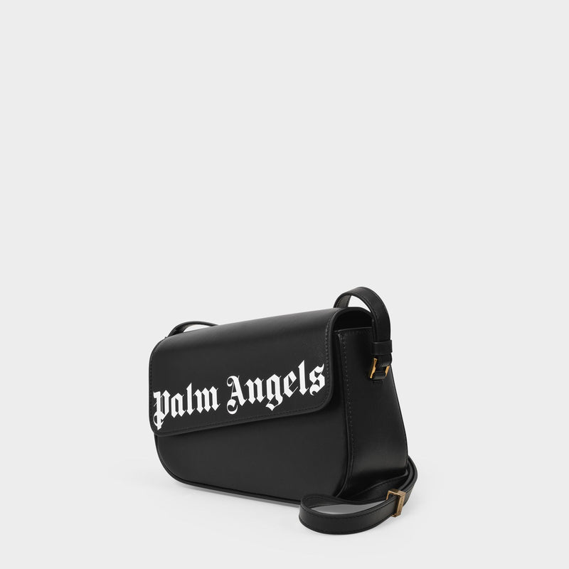 Logo Shoulder Crash Bag Black White Shoulder & Hobo Bags