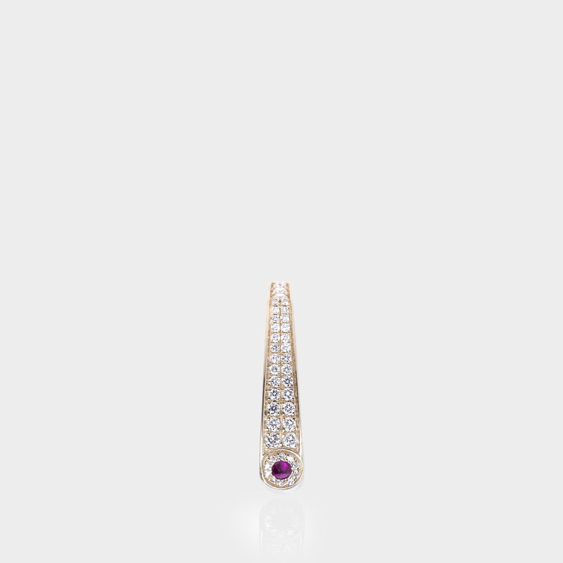 Gold and Ruby Grace Nano Earrings