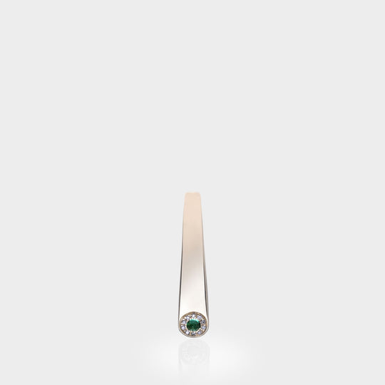 Gold and Emerald Grace Nano Earrings