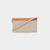 3 Comp Pouch in Beige Leather