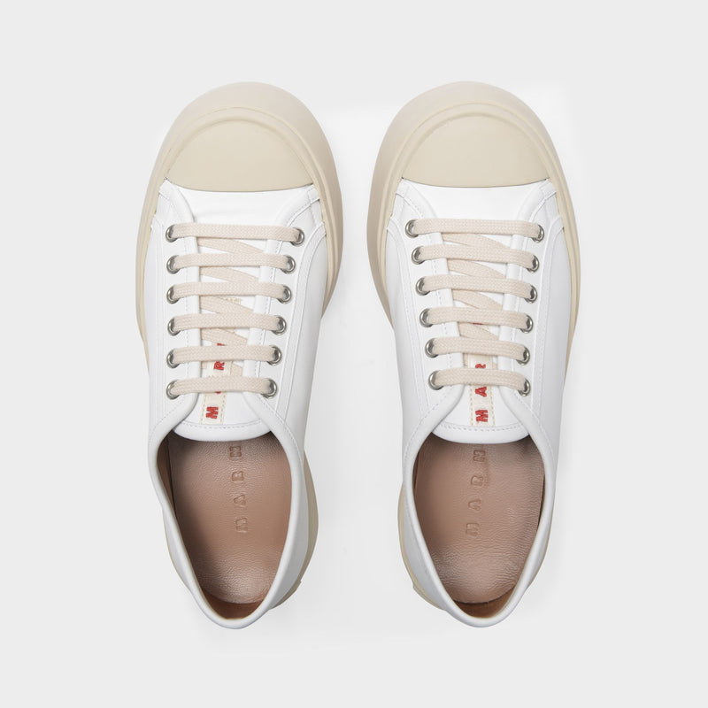 Laced Up Pablo Sneakers - Marni - Lily White - Leather