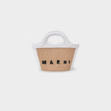 Tropicalia Micro Shopper Bag - Marni - Sand Storm/Lily White
