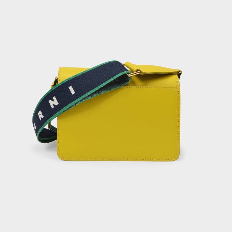 Trunk Media Bag in Yellow Leather