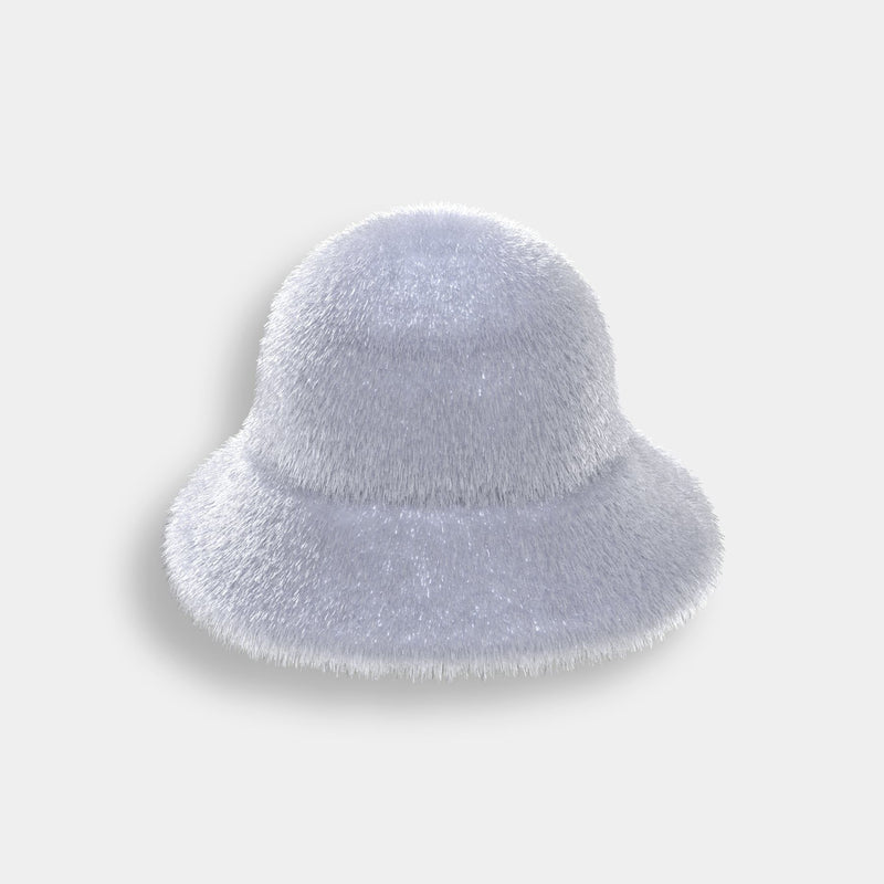 Fur Bucket Hat (Woolly) - Grey