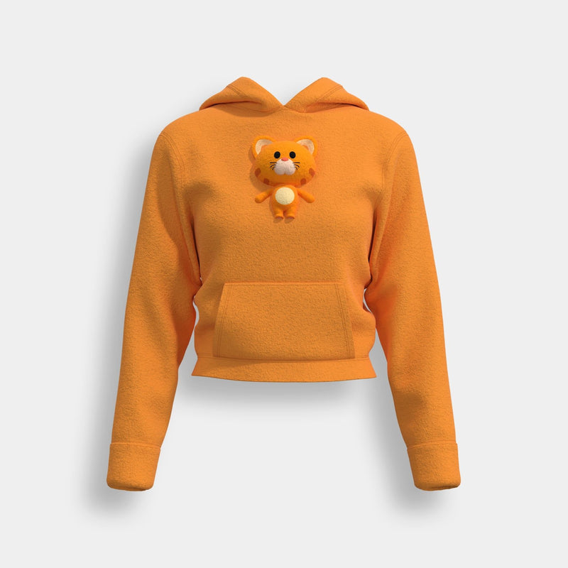 Shrunken Hoodie (Kitty) - Orange