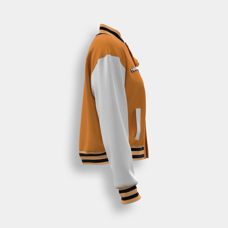 Varsity Jacket (Kitty) - Orange & White