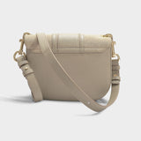 Hana Small Crossbody Bag in Motty Grey Suede and Calfskin