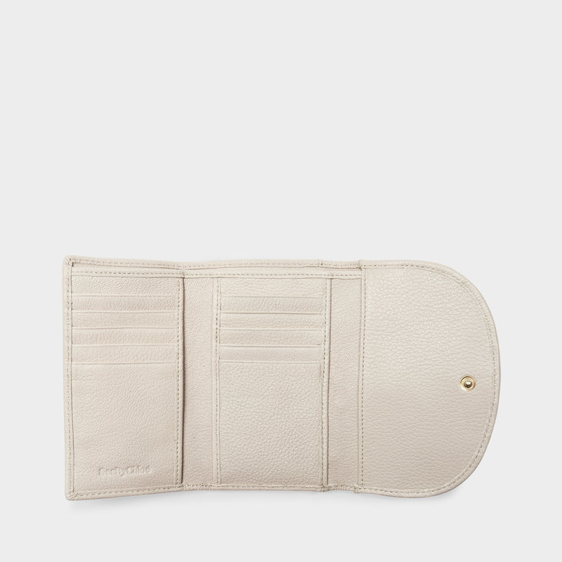 Hana Compact  Wallet - See By Chloe - Cement Beige - Leather