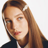 Large Flower Hair Clip - Simone Rocha - Pearl - Beige