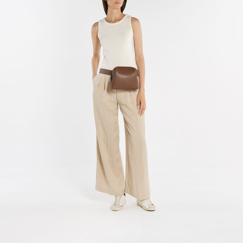 Mini Brot Hobo Bag - Osoi - Pebble Mud Brown - Leather