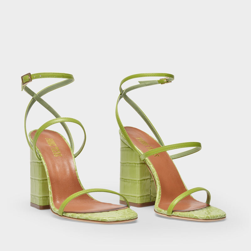 Maria Sandals in Green Leather