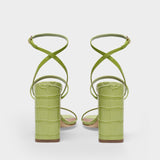Maria Sandals in Green Leather