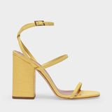 Maria Sandals in Yellow Leather