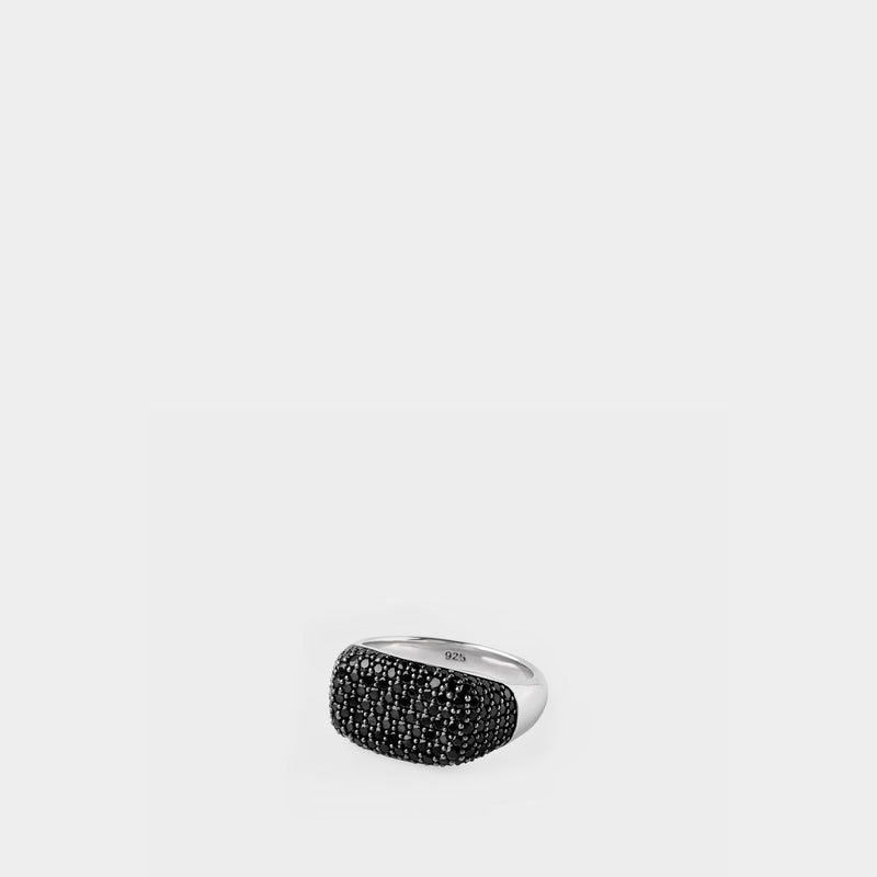 Michel Black Spinel Ring in Silver