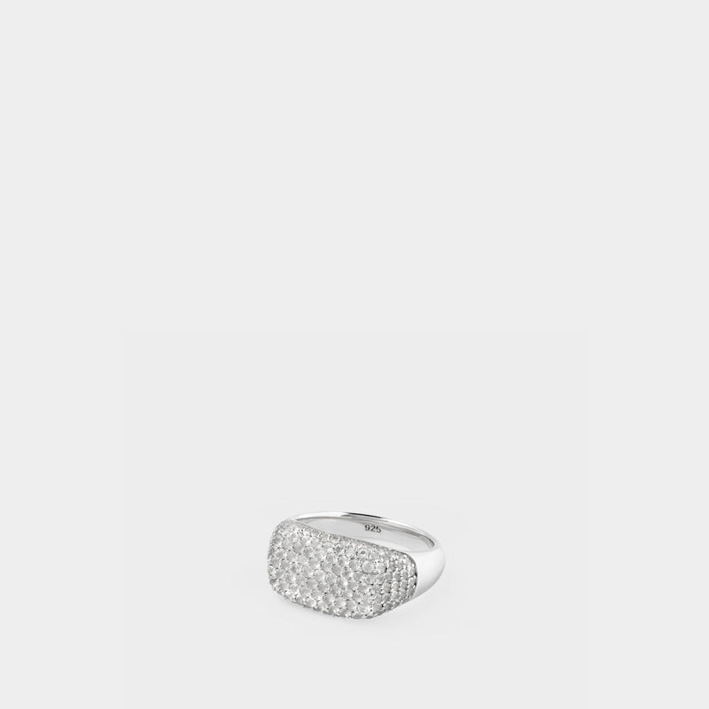 Michel Rock Crystal Ring in Silver