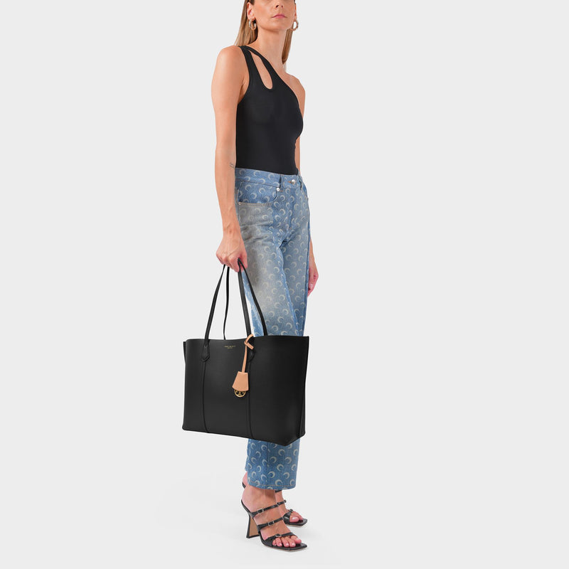 Perry Tote Bag - Tory Burch - Black - Leather