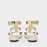 Sandals in Beige Leather