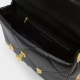 Large Shoulder Bag in Black Leather