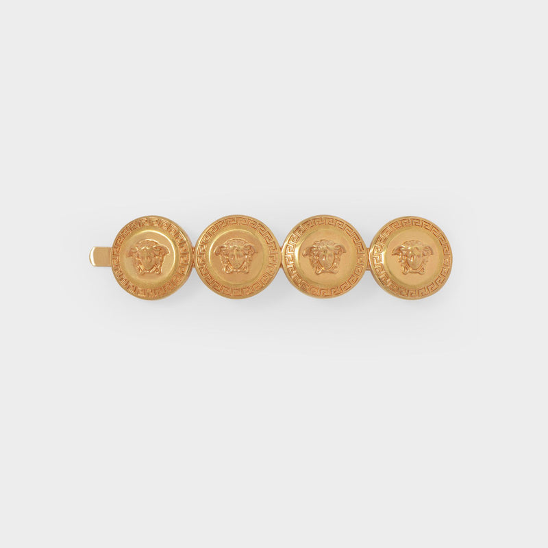 Right Tribute Medusa Hair Pin in Golden Brass
