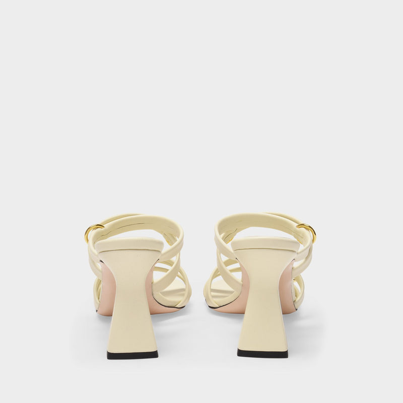 Lara Sandals in Cream Leather
